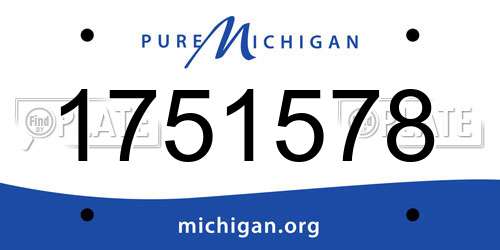 1751578 Michigan License Plate