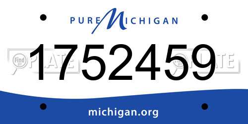 1752459 Michigan License Plate