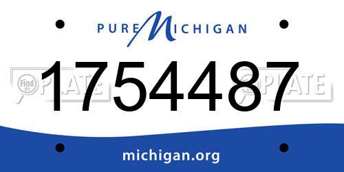 1754487 Michigan License Plate