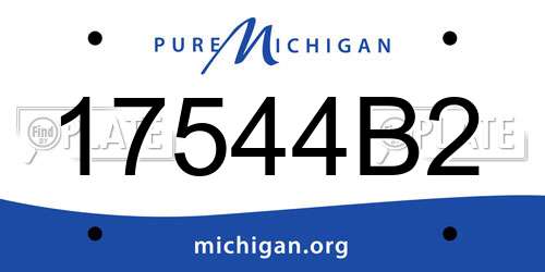17544B2 Michigan License Plate
