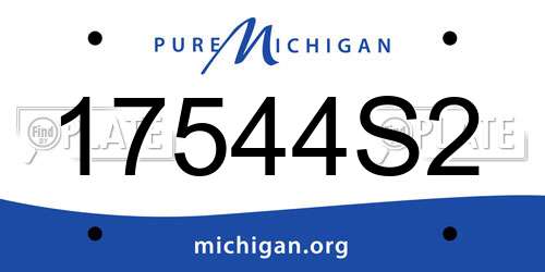 17544S2 Michigan License Plate