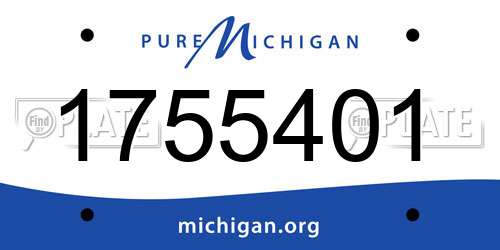 1755401 Michigan License Plate