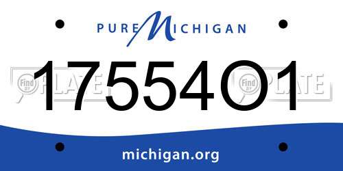 17554O1 Michigan License Plate