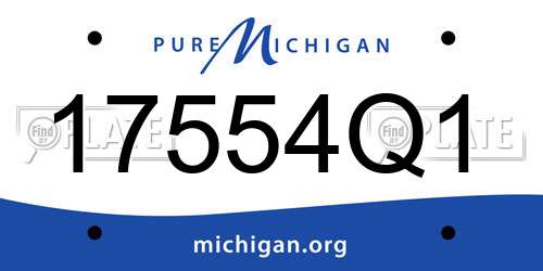 17554Q1 Michigan License Plate