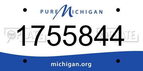 1755844 Michigan License Plate
