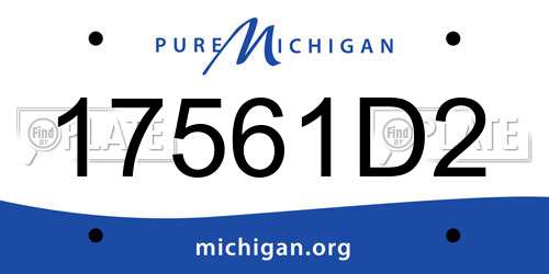 17561D2 Michigan License Plate