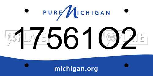 17561O2 Michigan License Plate