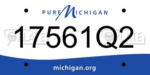 17561Q2 Michigan License Plate