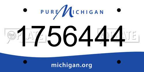1756444 Michigan License Plate