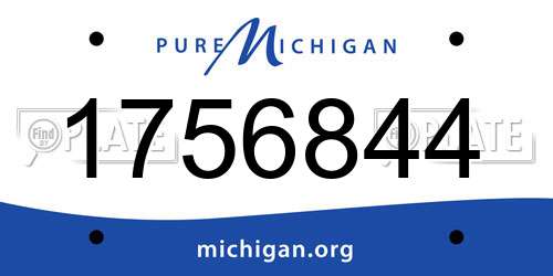 1756844 Michigan License Plate