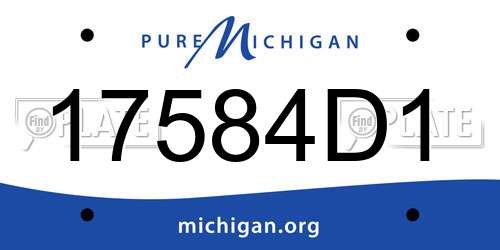 17584D1 Michigan License Plate
