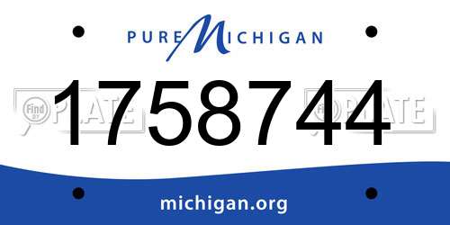1758744 Michigan License Plate