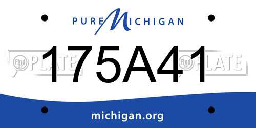175A41 Michigan License Plate