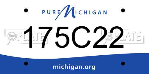 175C22 Michigan License Plate