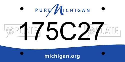 175C27 Michigan License Plate