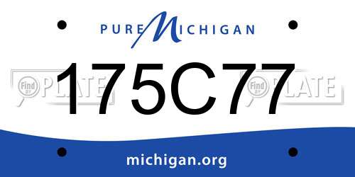 175C77 Michigan License Plate