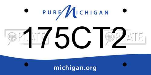 175CT2 Michigan License Plate