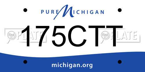 175CTT Michigan License Plate