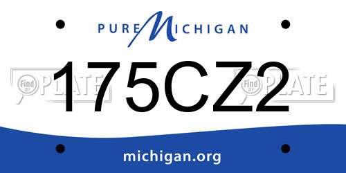175CZ2 Michigan License Plate