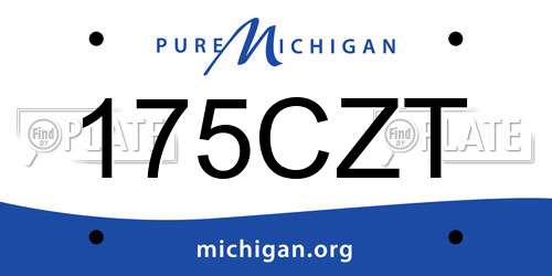 175CZT Michigan License Plate