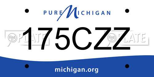 175CZZ Michigan License Plate