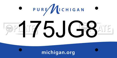 175JG8 Michigan License Plate