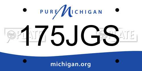 175JGS Michigan License Plate