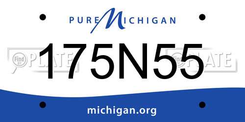 175N55 Michigan License Plate