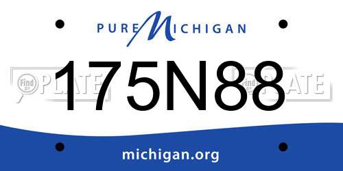 175N88 Michigan License Plate