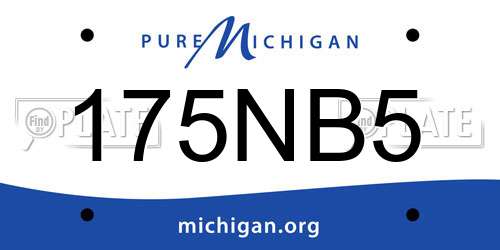 175NB5 Michigan License Plate