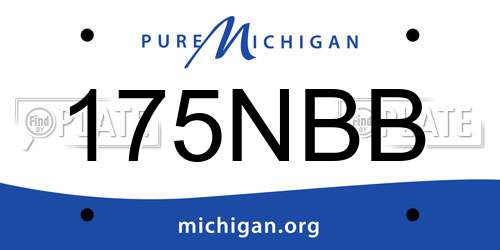 175NBB Michigan License Plate