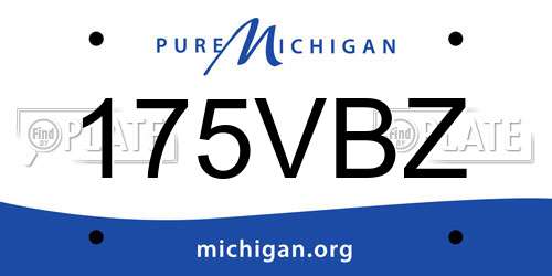 175VBZ Michigan License Plate
