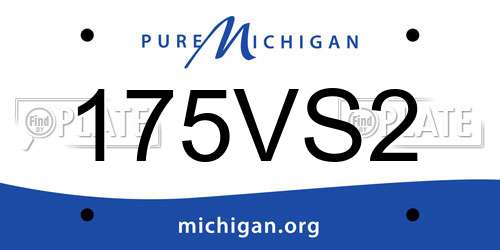 175VS2 Michigan License Plate