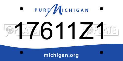 17611Z1 Michigan License Plate