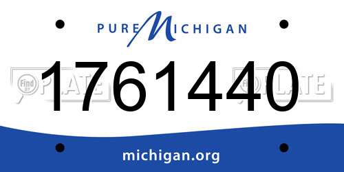 1761440 Michigan License Plate