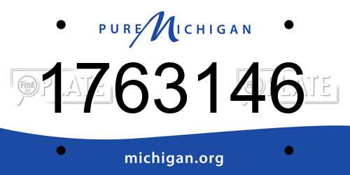 1763146 Michigan License Plate