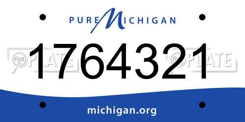 1764321 Michigan License Plate