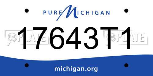 17643T1 Michigan License Plate