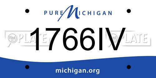 1766IV Michigan License Plate