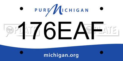 176EAF Michigan License Plate