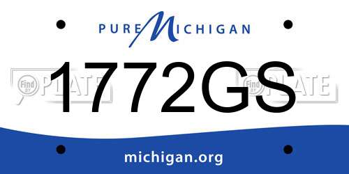 1772GS Michigan License Plate