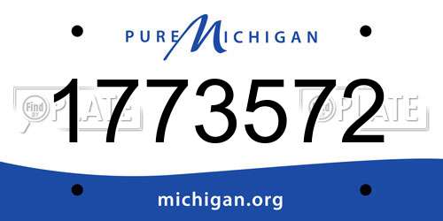1773572 Michigan License Plate