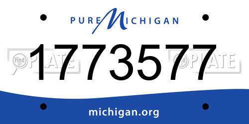1773577 Michigan License Plate