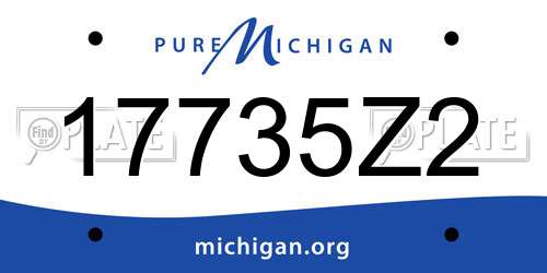 17735Z2 Michigan License Plate