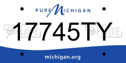17745TY Michigan License Plate