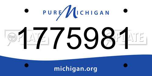 1775981 Michigan License Plate
