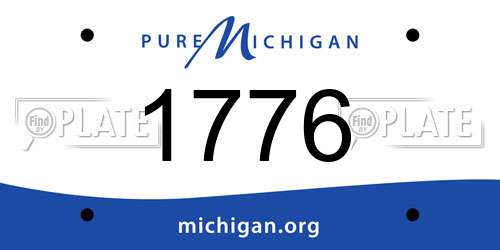 1776 Michigan License Plate