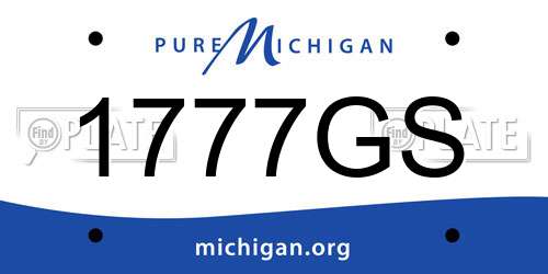1777GS Michigan License Plate