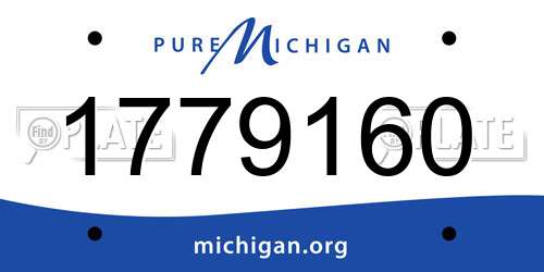 1779160 Michigan License Plate