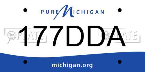 177DDA Michigan License Plate